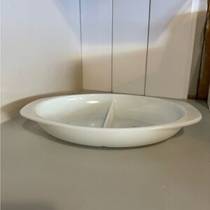 Pyrex White Divided Dish